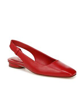 New Vince Vida Slingback Flat Red Leather Sz 8